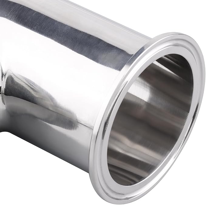 DERNORD Clamp Tee 3 Way Stainless Steel 304 with 3 Silicone Gaskets Fits 2-1/2" Tri Clamp, 63.5mm Pipe OD Sanitary Fittings (2.5 inch)