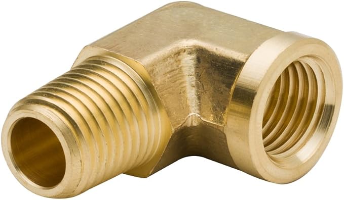 Legines 1/8 Inch Brass Street 90 Degree Elbow 1/8" NPT Male x 1/8" NPT Female Forged Pipe Fitting (Pack of 2)