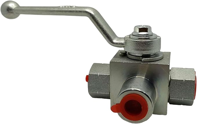 LX-KHB 1/4" NPT 3-Way Ball Valve, Carbon Steel, 7250 PSI, Hydraulic-Industrial