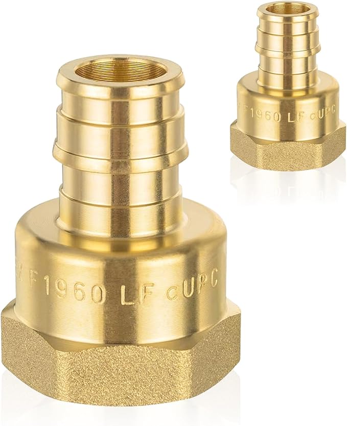 HeSun 40-Pack PEX-A FNPT Adapter Fitting, 1/2" NPT Female x 1/2" PEX-A Expansion Adapter, ASTM F1960