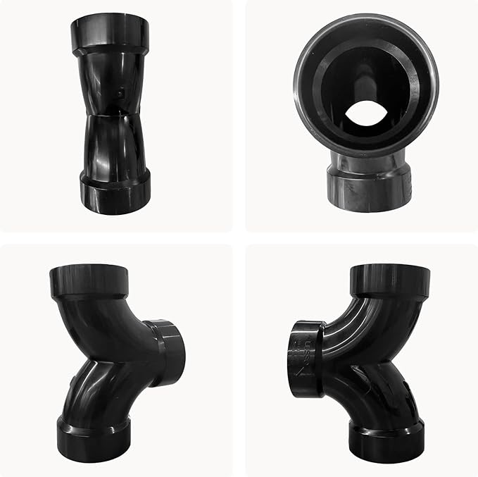 Lesso 3''Double Degree 90 ELBOW ABS pipe fittings Black, 3 Inch