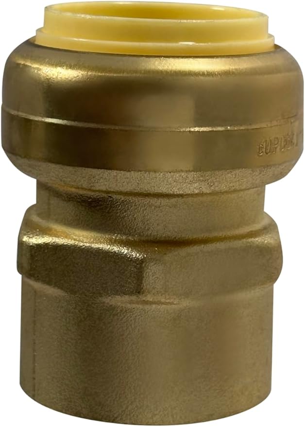 1 Piece XFITTING 1" Push Fit X 1" Female NPT/FNPT Adapter, Brass, Plumbing Fitting For Copper, Pex, Cpvc