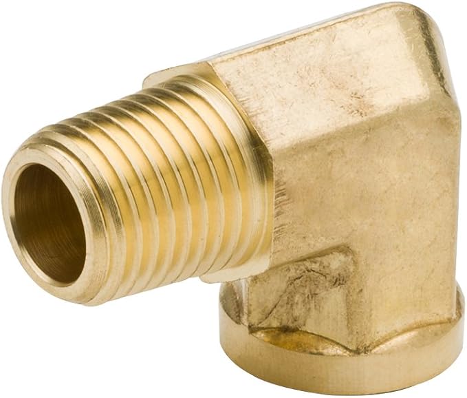 Legines 90 Degree Brass Street Elbow 3/8" NPT Male x 3/8" NPT Female Forged Pipe Fitting (Pack of 2)