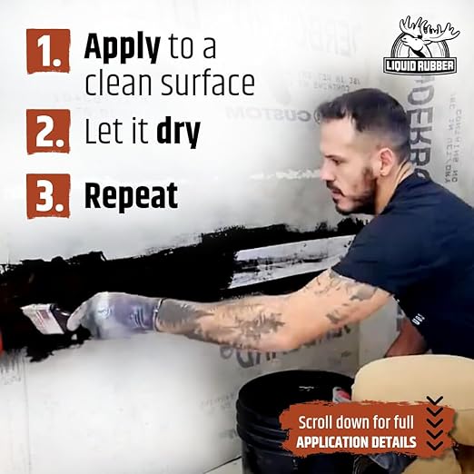 Liquid Rubber Basement and Foundation Repair Sealant - Waterproof Concrete Sealer & Crack Filler - Flexible Coating for Indoor & Outdoor Use - 5 Gallon Sealer, 10.2 oz Caulk 4 Pack, Geo Textile 4"x160