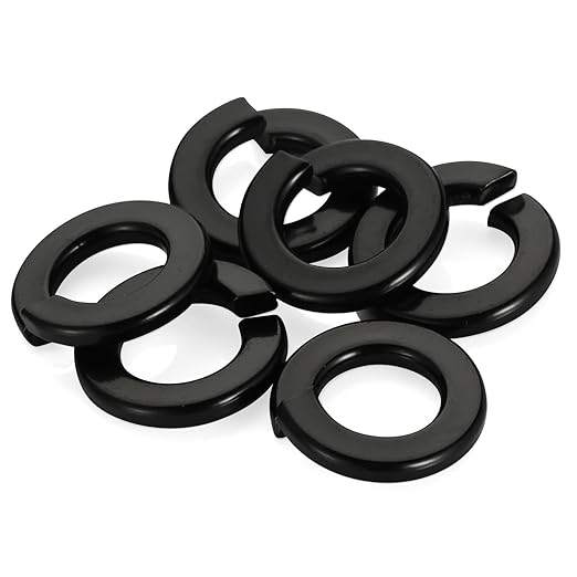 Mellewell 5/16" Lock Washer Spring Lock Washers, 304 Stainless Steel 18-8, Black Finish, Pack of 50