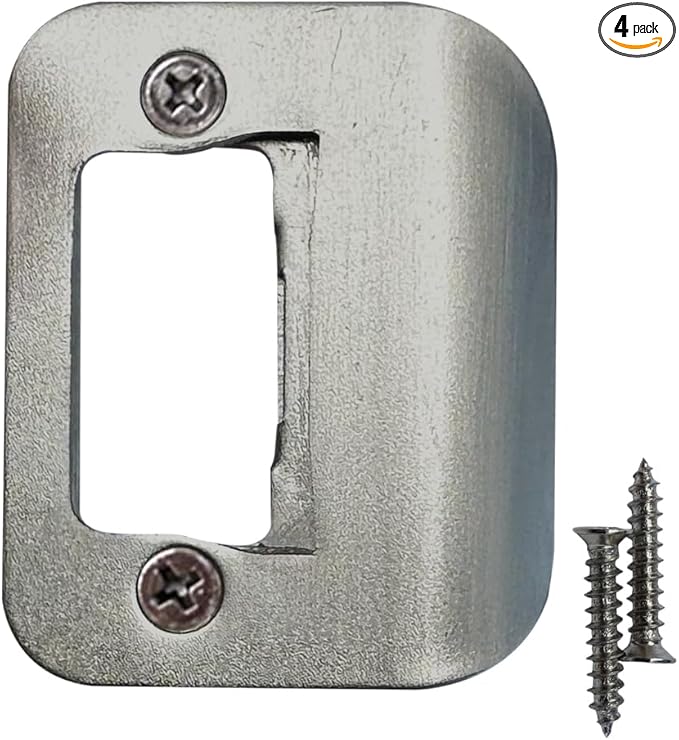 4-Pack Gator Door Latch Restorer - Strike Plate (Satin Nickel)