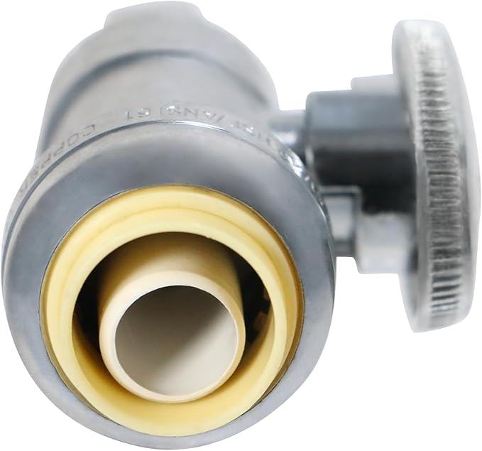 XFITTING OD Compression 1/4 Inch x 1/2 Inch Push Fit Valve, Push Fit Straight Valve, 30-1-6=10XX, 10 Pieces