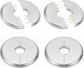 PATIKIL Wall Split Flange 70mm / 2.8" OD, 4 Pcs Round Escutcheon Plate Cover PPR Plumbing Cover Plates with Self-Adhesive Tape for 17mm / 0.7" Dia Water Pipe Faucet, Silver