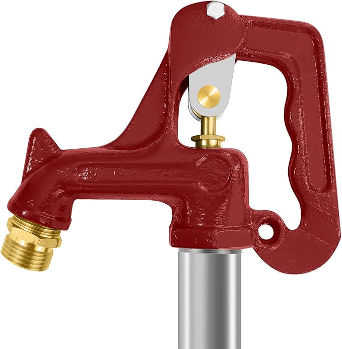Yard Hydrant Frost Proof Outdoor Faucet Frost Free Freeze Proof Faucet for Yard Garden Farm Pasture Irrigation, Water Hydrant 3/4" Pipe Connection, 6.25ft Total Length 4' Bury