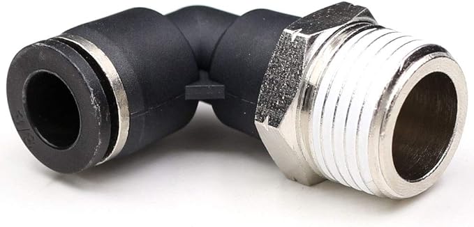 CEKER 3/8 in to 1/2 Npt Elbow Push Connect Fittings - 90 Degree Airline Fittings 2Packs