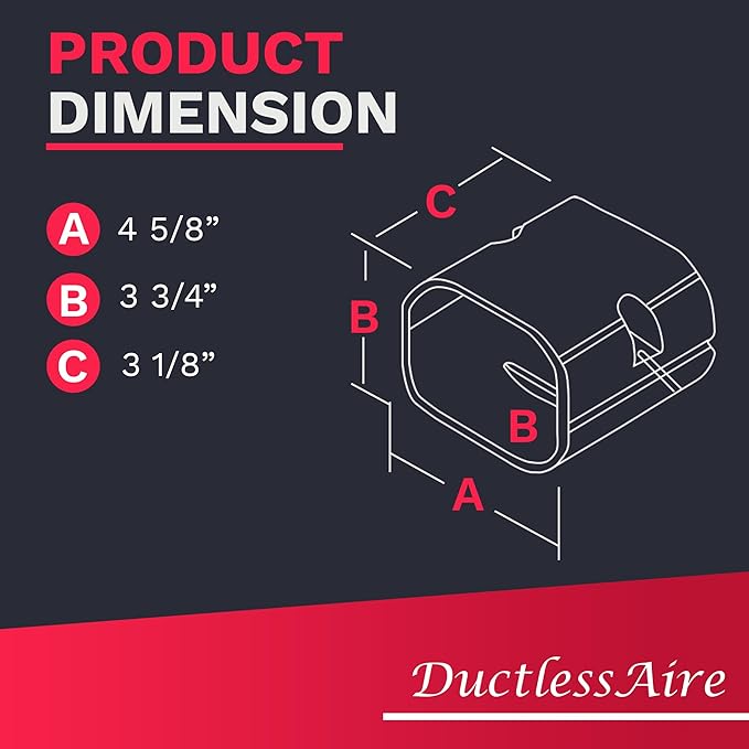 DuctlessAire Mini Split Line Set Cover - Lineset Covers for Mini Split Condenser, Central Air Systems, HVAC, Heat Pumps and More - AC Unit Cord Protector - Air Conditioner Accessories (4" Coupler)