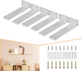 CLT Shelf Bracket( White) , 8” Quarter Inch (1/4") Thick- Max Load: 220 lb Rustic Industrial Modern Farmhouse Heavy Duty Bracket for DIY Table Bench, Pack of 6