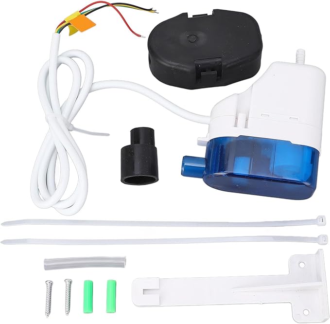 WALFRONT 0.07L Condensate Pump, Silent Operation AC Drain Pump, 40LH Water Removal System for Dehumidifiers and Ice Machines