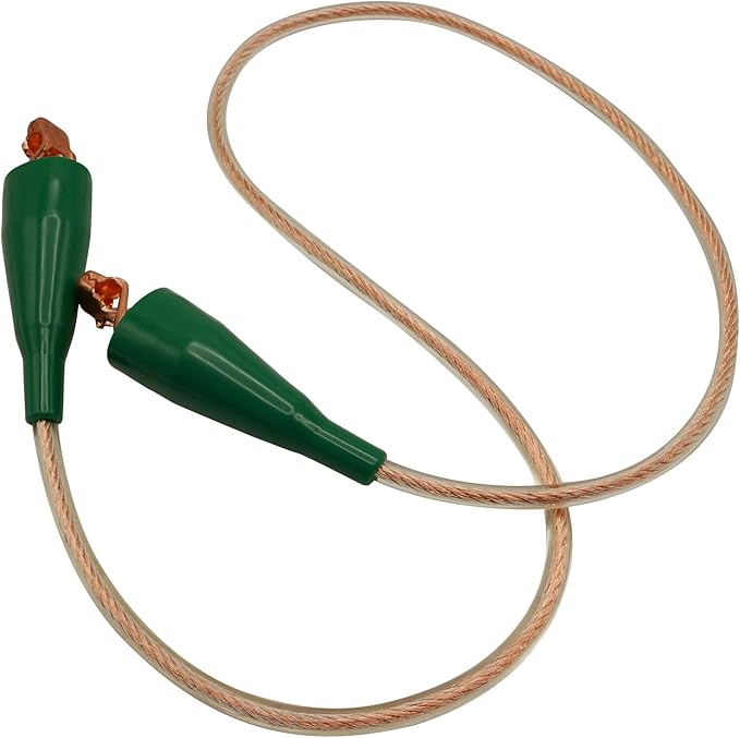 10' Long Flexible Bonding Wire with Two Copper Clips