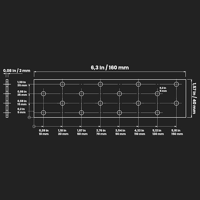 Repa Market Heavy Duty Metal Bracket Mending Plate - 6.29" x 1.57" Inch / Pack of 12 - Steel Shelf Brackets - Perforated Sheets for Home Improvement Flat Wall Mounting Plates for Wood Beam 6" x 1.50"