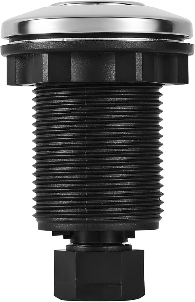 VEVOR Garbage Disposal Air Switch Kit, Dual Outlet Sink Top Air Switch for Food Waste Disposal, 2.5-inch Brushed Nickel Stainless Steel ON/OFF Air Push Button, Suitable for Stainless Steel Countertops