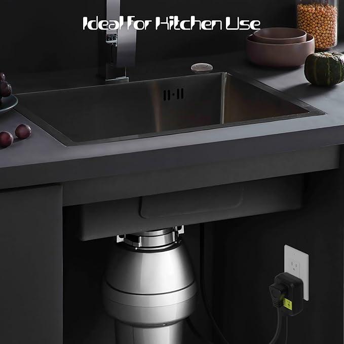 Garbage Disposal Air Switch Kit Sink Top Waste Disposal Long Stainless Steel Oil Rubbed Bronze On/Off Air Button Food and Waste Disposals Part by Etoolcity, UL Listed