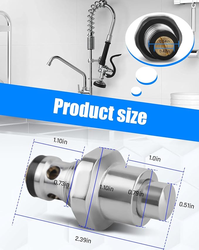 21-302L Push Button Valve Fit for Krowne Pre-Rinse Spray Heads Knee Valve Foot Valves