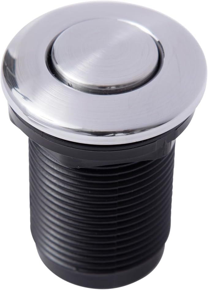 Disposal Air Switch Kit for Garbage Disposal Hands-Free UL Approved Includes 6' Air Tube 1-3/8" Air Button Safe & Convenient for Kitchen No Wiring Needed (Brushed Stainless Steel)
