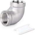 TAISHER 1PCS 304 Stainless Steel 90 Degree elbow,4" NPT Female Pipe to 4" NPT Female 304 Stainless Steel Pipe Fitting