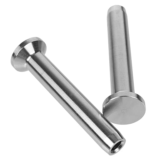 BLIKA 40Pack 3/16" Stainless Steel Stemball Swage Dead Ends for Deck Cable Railing, Invisible Cable Railing Hardware for Wood/Metal Posts, 3/16" Stemball Swage Terminal