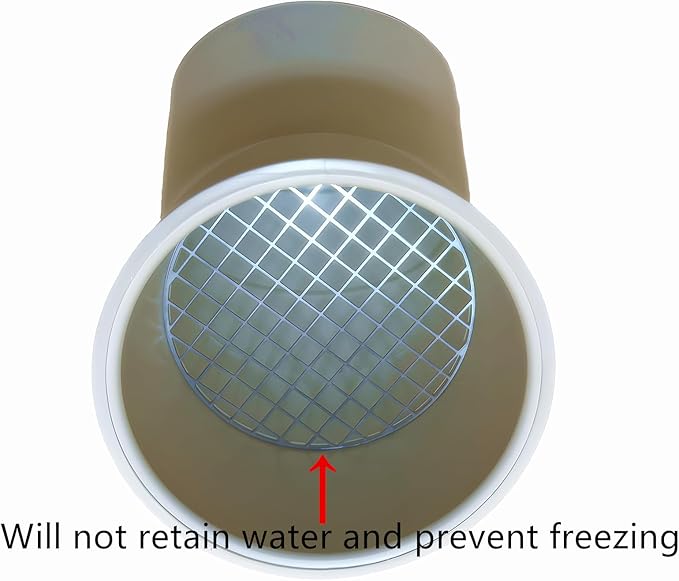 PVC Vent Cap 1 pcs 45-Degree for 3" Schedule 40,PVC Termination Cap,Vent Cover Screen,Round Furnace PVC Pipe Stainless Steel Roof Vent Cap,Installation not Required That PVC Elbow,or Coupling
