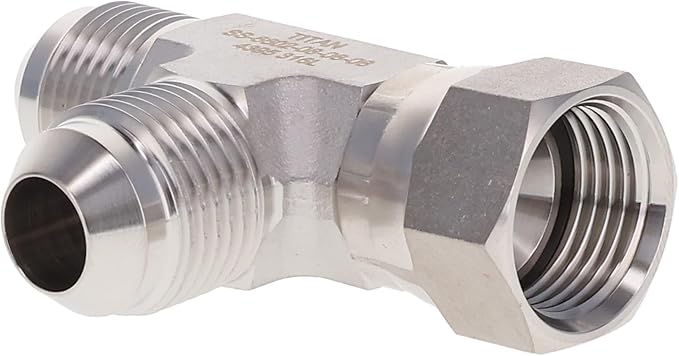 HYDRAULICS DIRECT | 6602-16-16-16-PK10 | Run Tee 1" JIC (1 5/16"-12 thread) Male x 1" JIC (1 5/16"-12 thread) Female Swivel x 1" JIC Male | Swivel Hydraulic T Fitting