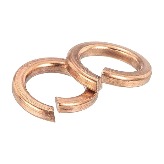 uxcell 20 Pcs Spring Lock Washer, M8 Split Lock Washer Assortment Copper Lock Washers for Screws Bolts Nuts