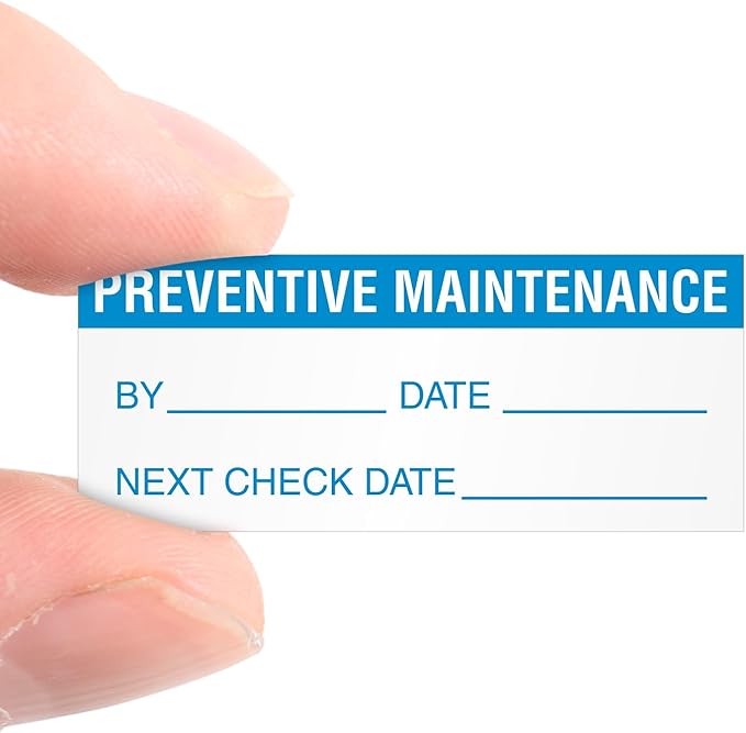 SmartSign Preventive Maintenance Labels by/Date/Next | 1.5" x 0.625" Polyester Vinyl, Pack of 140, Made in USA