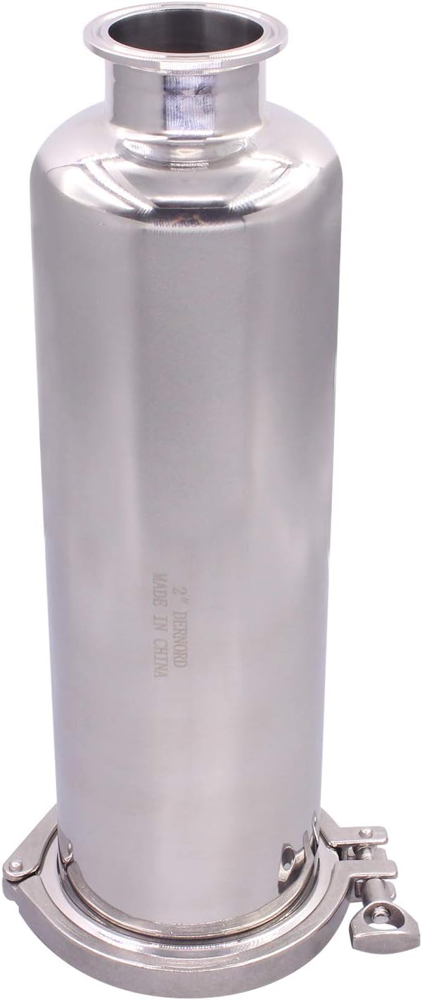 DERNORD 2 Inch Tri-Clamp Filter - SS304 Sanitary Fittings Inline Straight Strainer with 100 Mesh Stainless Steel Screen