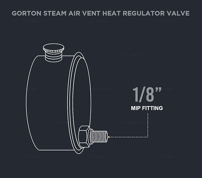 MIDLINE VALVE 1/8 Inch Air Vent No. D, 1/8" Angled Steam Air Vent, Radiator Air Valve, Chrome Plated
