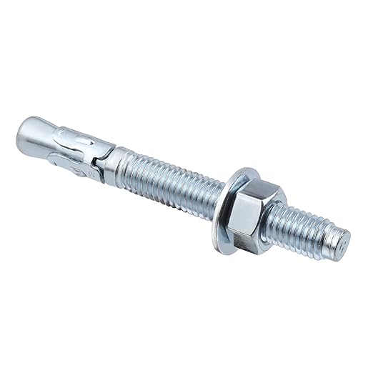 1/2 inch x 3-3/4 inch - 10 Pieces Wedge Anchor Zinc Plated Heavy Duty Fastener for Concrete