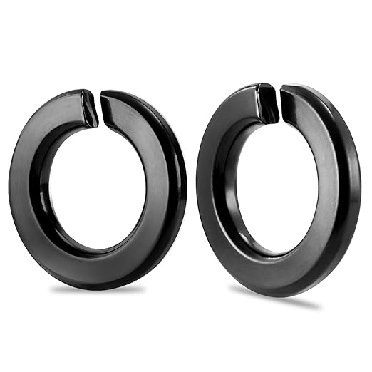 Mellewell M10 Lock Washer Spring Lock Washer, 304 Stainless Steel 18-8, Black Finish, Pack of 20