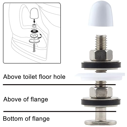 iFealClear 2 Sets Toilet Wax Ring Kit with Bolts, PE Flange and Extra Retainers, Thick Wax Ring Gasket for Toilet Bowl, Washers Bolt Caps Gasket Use for Most Toilets- Gas, Odor and Watertight Seal
