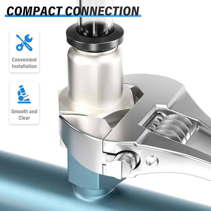 TAILONZ PNEUMATIC Female Straight 5/16 Inch Tube OD x 1/8 Inch NPT Thread Push to Connect Fittings PCF-5/16-N1(Pack of 10)