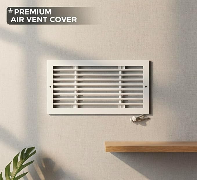 Premium 14" X 6" [Duct Opening] Linear Aluminum Bar Return Air Grille - White - White [Outer Dimensions: 16"W x 8"H] – for Ceiling, Wall Use