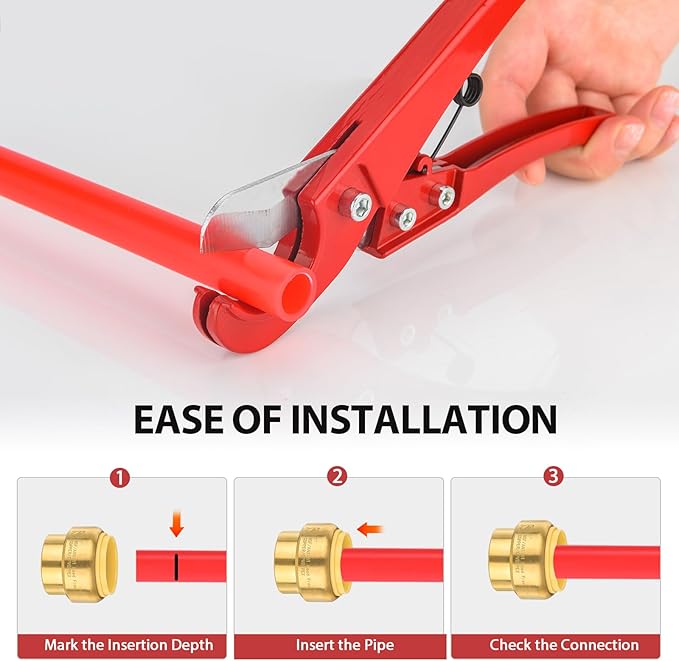 EFIELD 1 Inch Plug End Cap Push-Fit Fitting to Connect Pex, Copper, CPVC with a Disconnect Clip,(PF101)