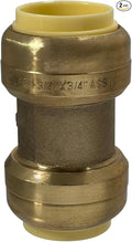 XFITTING Push Fit 3/4 Inch x 3/4 Inch, 3/4 in Push Fit Coupling, 27-2-2=2XX, 2 Pieces