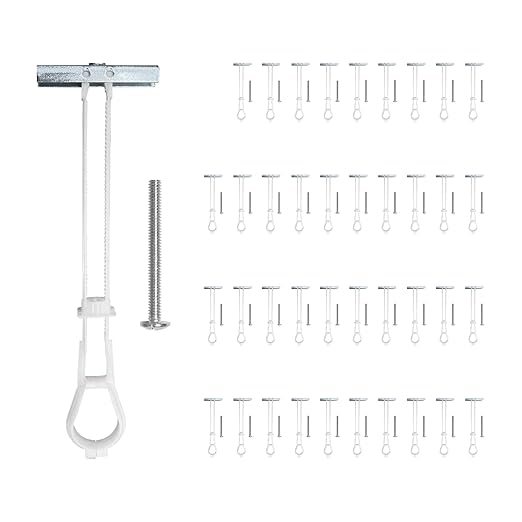40-Pack 1/4"-20 Heavy Duty Quick Toggle Anchors with Bolts Set | for Drywall, Metal Studs, and Concrete Block | Holds 260+ Lbs. | 40 Toggles + 40 Bolts