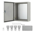 Outdoor Electrical Box, 24"x16"x12" NEMA 4X Steel Enclosure, IP67 Waterproof & Dustproof, Lockable Electrical Junction Box with Mounting Plate and 2 Keys, Indoor and Outdoor Use