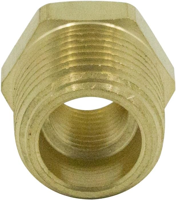 Legines NPT Bushing 1/2" Male x 1/8" Female Reducing Adapter Hex Head Pipe Fitting 1200psi (Pack of 5)