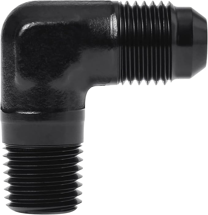 EVIL ENERGY 6AN to 1/4" NPT Male 90 Degree Fitting Adapter Aluminum