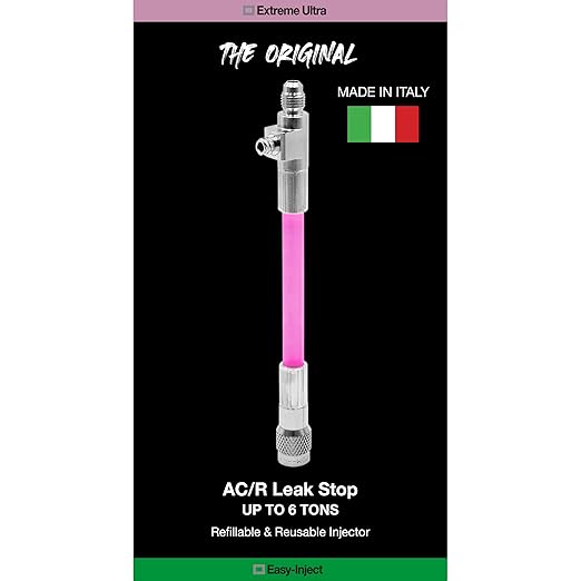 Extreme Ultra A/C Leak Stop Direct Easy Inject Solution for HVAC&R Systems up to 6 Tons with 5/16 SAE Charging Port (R32 & R410a) | Reusable, Refillable, US Patented - 0.2 fl oz (6 mL)