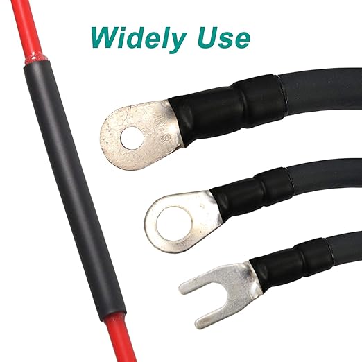 2 Pcs 1/2 inch (Diameter) 3:1 Waterproof Heat Shrink Tubing Kit, Large Marine Dual Wall Adhesive Shrinkable Wire Wrap Tube, Insulation Sealing Cable Protector by YUKSY (4ft, Black & Red)
