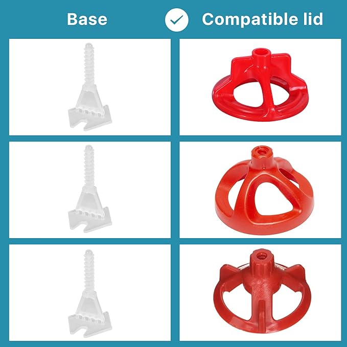 Pro-Grade 1/8" Professional Tile Leveling System Kit 700 Base+100 caps for Floor & Precision Gap Control |Effortless DIY Install(700 Base+100 caps, 1/8)