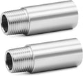 ChillWaves 304 Stainless Steel Pipe Fitting, Nipple Cast Pipe 1/2" NPT Male x 1/2" NPT Female Thread 2" Length(50MM)(2-PACK)