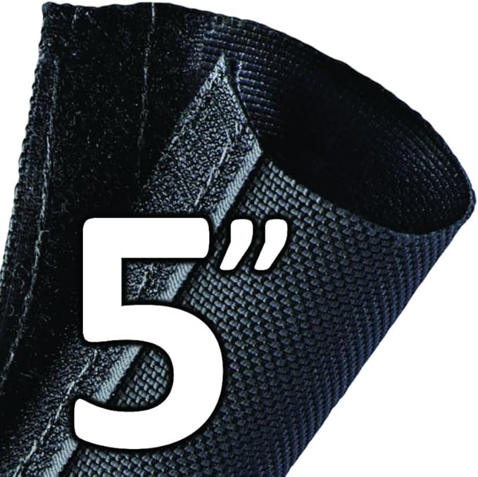 Electriduct 5 Inch HVAC Protective Sleeve Wrap Around Existing Foam Insulation UV Weather Resistant Outdoor Pipe Protection Cover for Heat Pump A/C Air Conditioning Copper Line Sets - 25 Feet