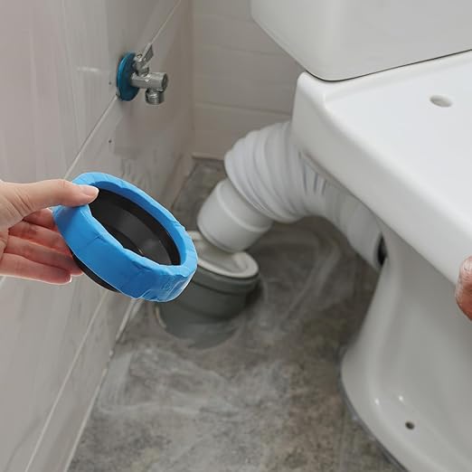 2pcs Toilet Wax Ring Replacement Seal Kit High Polymer Rubber Gasket Compact Flange Fits Waste Lines for Home Office Toilets