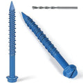 1/4 x 3-3/4 Inch 28Pcs Concrete Screws, Hex Head Screw Anchor with Drill Bit, for Masonry, Block, Brick, Cement, Stucco, Diamond Point