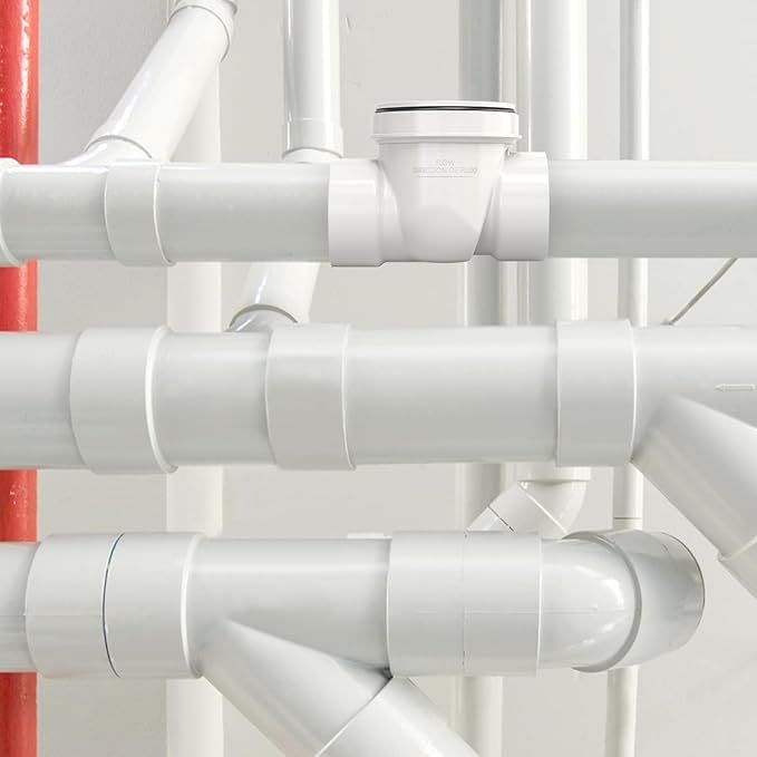 GASHER 4" PVC Backflow Preventer Valve, Sewer Check Back Flow Preventer Drain Backflow Preventer Valve for a Variety Of Drainage Systems